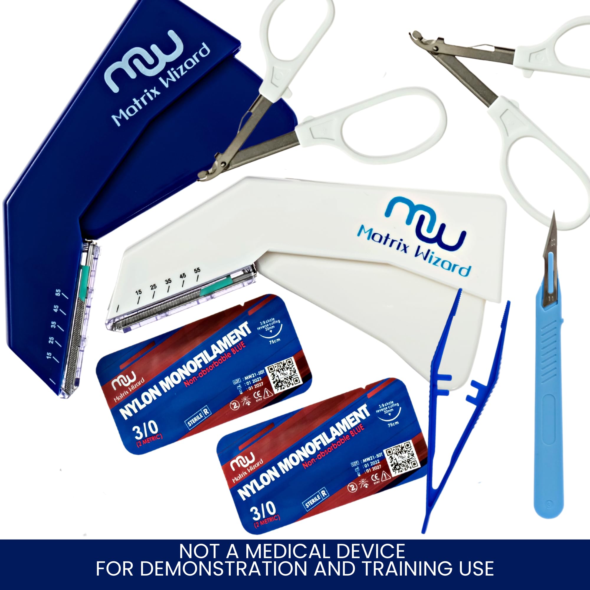 Amazon.com: Matrix Wizard Sutures Thread with Needle, Disposable